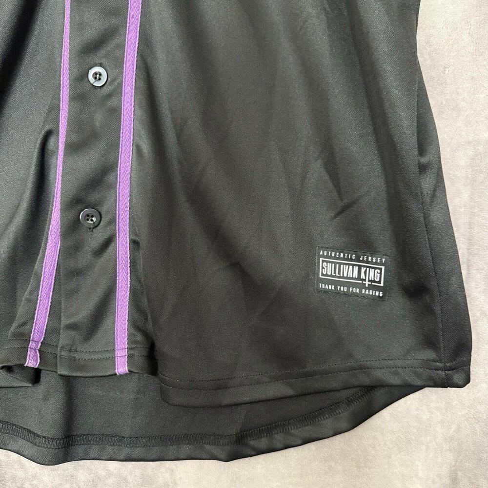 Sullivan King Demented Baseball Jersey Black Purple XX 2020 EDM Rage Size XL - Picture 4 of 8
